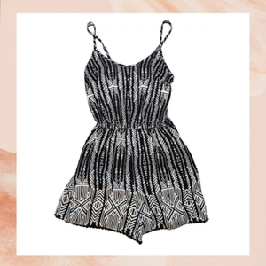 Mossimo Soft Black & White Spaghetti Strap Romper Shorts Size XS - Picture 1 of 2