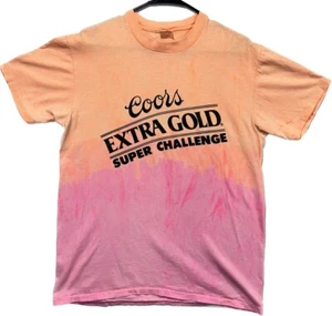 Vintage Coors Shirt Made in USA Single Stitch Extra Gold 90s Mens Tie-dye Large - Picture 1 of 5