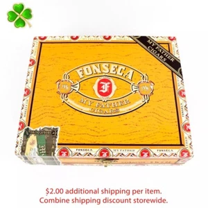 Fonseca Cosacos Scatola vuota per sigari in legno 7,5" x 6,25" x 1,75" - Foto 1 di 12