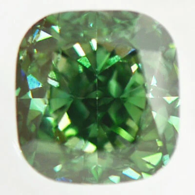 Cushion Shape Diamond Fancy Green Color SI1 IGI Certified Enhanced 1.13 Carat - Image 1 of 4