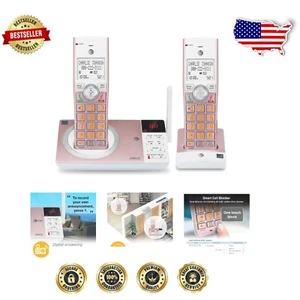 Expandable DECT 6.0 Cordless Phone Set - 2 Handsets, Long Range & Call Blocker - Picture 1 of 12