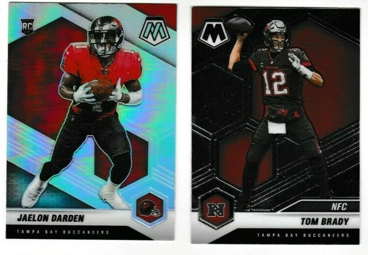 2021 Mosaic SILVER PRIZM RC VARIATION SP #V-333 Jaelon Darden & Tom Brady Base🏈 - Image 1 of 1