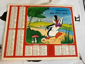 ANCIEN CALENDRIER PTT ALMANACH DU FACTEUR JOURNAL DE VOTRE ANNÉE 1977 NESTOR - Picture 1 of 3