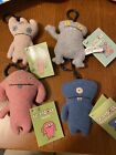 LOT Ugly Dolls Plush 4” Clip Keychain To Go Stuffed Toys - 4 Christmas Stockings