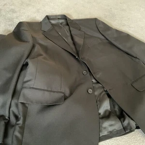 Men’s Black Single Breasted Suit - Jacket 44 Regular And trousers 36 Waist 29 L - Bild 1 von 19