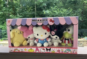 SANRIO And Friends Plush Hello KITTY Kuromi My MELODY Keroppi Pompompurin Set 5 - Picture 1 of 2