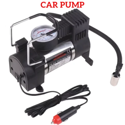 Bomba de neumáticos de coche compresor de aire portátil bomba de coche inflador de neumáticos kit de avería bombas Foto 1 de 4