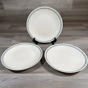 Rachael Ray Sun Daisy Dinner Plate L008 Handpainted Blue Lines Stoneware Set (3) - Picture 1 of 9