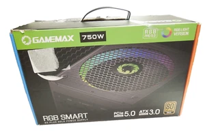 GAMEMAX 750W Fully Modular ARGB Power Supply, ATX3.0 & PCIE 5.0 80 Plus Gold - Photo 1/20