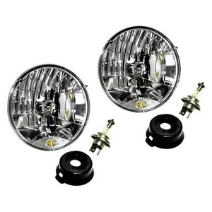 7" Round Chrome Euro Headlights KC HiLiTES 69E329 Fits 1946-1950 Crosley Crosley - Picture 1 of 6