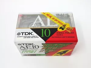 TDK Audio Cassette Tape Blank AE10 4pcs Pack Sealed 10minuites Japan Rare - Picture 1 of 6
