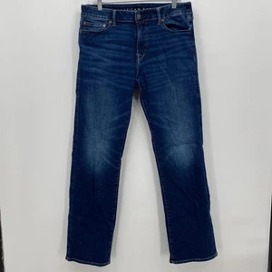 Pantalones de mezclilla American Eagle Airflex+ corte boot original azul oscuro talla 33x34 para hombre - Imagen 1 de 12
