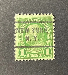 New York, New York Type 255 Precancel - 1 cent Franklin - U.S. #632 - NY - Picture 1 of 1