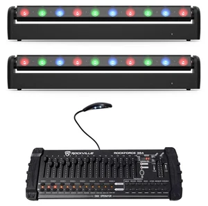 2 Chauvet DJ COLORband PiX-M ILS RGB LED Moving Strip Wash Lights+DMX Controller - Picture 1 of 12