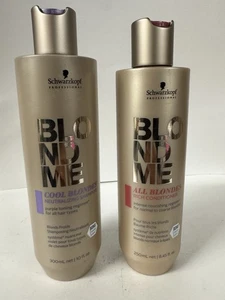 schwarzkopf cool blonde shampoo 10 oz  and All blonde conditioner 8.4 oz - Picture 1 of 4