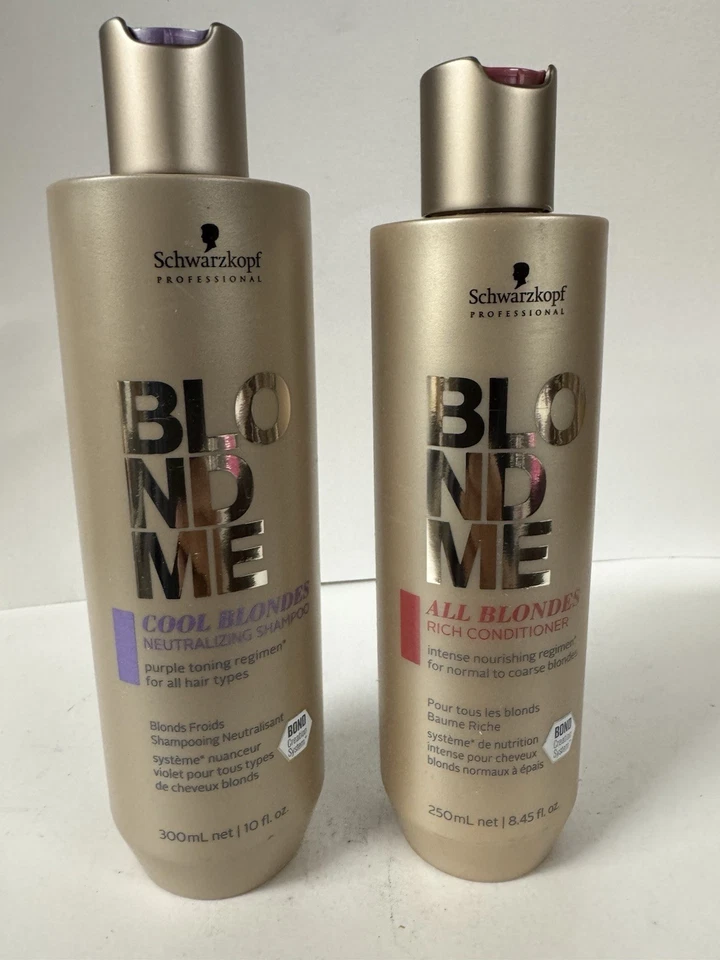 schwarzkopf cool blonde shampoo 10 oz  and All blonde conditioner 8.4 oz - Image 1 of 4