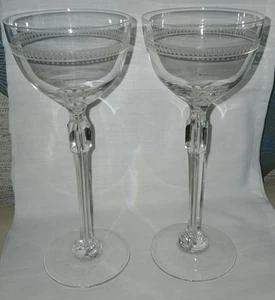 A superb pair of Art nouveau, secessionist champagne glasses. (963) - Picture 1 of 4