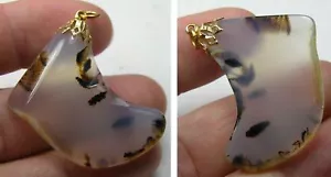 #4 100% Natural Brazilian Geode Agate Crystal Slice Pendant 35mm or 1 3/8 in - Picture 1 of 1