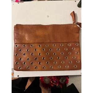Chico’s Jamie Double Zip Clutch Tasche mit goldfarbenen Ösen - Bild 1 von 6