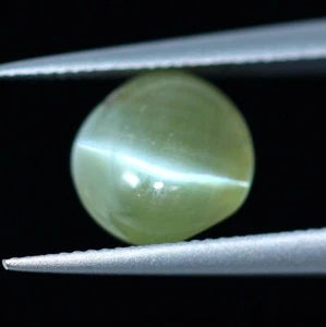 1.94 Ct Certified 7 mm Sharp Cats eye Natural Green Chrysoberyl Untreated Gem - Picture 1 of 24
