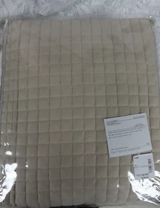 NIP JCPENNEY HOME COLLECTION BONE COLOR SUEDE BLOCKS FULL/QUEEN SIZE COVERLET - Picture 1 of 6