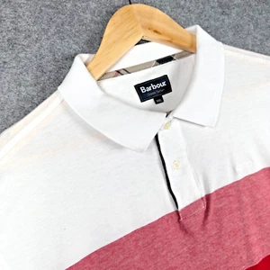 Barbour Poloshirt Herren XXL Rot Kurzarm Kleid Tartan Port Polo Baumwolle - Bild 1 von 10