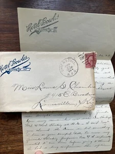 1909 Bowles Hotel- Rare Envelope & Letter Head-Bloomington Indiana - Picture 1 of 5