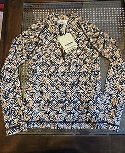 BURBERRY Roger TB Monograma Rashguard Top Unisex Talla 10 Traje de Baño Juvenil NUEVO $250 - Imagen 1 de 5