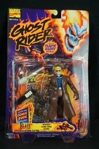Modellino vintage 1995 Toy Biz Marvel Comics Ghost Rider Blaze Glow in the Dark NUOVO - Foto 1 di 6