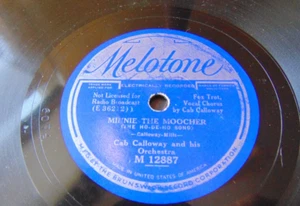 78RPM Melotone Cab Calloway - Minnie the Moocher (Ho-De-Ho Song)/ Reefer Man VV- - Picture 1 of 7