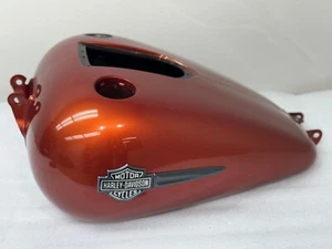 OEM 2011 Harley Davidson Dyna Fat Bob Fuel Tank Pearl Sedona Orange - Picture 1 of 18