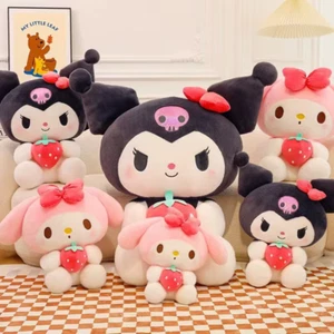 Sanrio Kuromi My Melody Strawberry Plush Doll Throw Pillow Kids Home Decor Gift - Picture 1 of 40