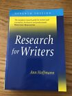 Research for Writers by Ann Hoffmann 2003