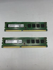 Qty 2 Of Micron 4GB 1Rx8 PC3-12800U MT8JTF51264AZ-1G6E1 TESTED Fast USA Shipping - Picture 1 of 3