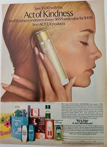 1971 Clairol kindness Kotex sanitary napkins products boxes ad - Picture 1 of 1