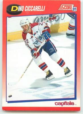 1991 Score Canadian Bilingual #128 Dino Ciccarelli  Washington Capitals - Image 1 of 2