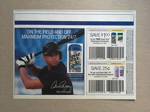 2005 Alex Rodriguez / Speed Stick Original Print Ad, 7.5"x5.5" - Picture 1 of 3