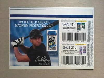 2005 Alex Rodriguez / Speed Stick Original Print Ad, 7.5"x5.5" - Image 1 of 3