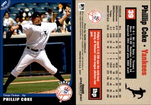 Phillip Coke 2007 Grandstand Tampa Yankees #NNO Card *AutographDen*