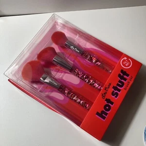 Lime Crime Hot Stuff Limited Edition Brush Set Rare 3 Piece Set Glitter Hearts - Picture 1 of 6