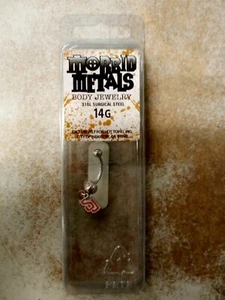 SYRACUSE UNIVERSITY BODY JEWELRY STAINLESS STEEL CURVED NAVEL BARBELL BELLY RING - Picture 1 of 3