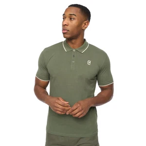 Crosshatch Utilate Mens Short Sleeved Cotton Polo Shirt Smart Casual Green - Picture 1 of 5