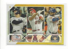 2023 Topps Gold Rainbow Foil #246 Aaron Judge/Mike Trout/Yordan Alvarez 