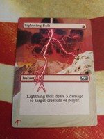 Lightning Bolt * MTG * Magic The Gathering * Hand Painted Altered Art *