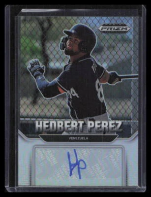2022 Panini Prizm Draft Picks #AU-HP Hedbert Perez Autographs Silver - Image 1 of 2