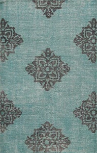Abstract Transitional Oushak Oriental Area Rug Handmade Teal Green Carpet 4x6 ft - Picture 1 of 12