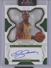 RAY ALLEN 2022-23 PANINI NATIONAL TREASURES SIGNATURES AUTO AUTOGRAPH GOLD 09/10