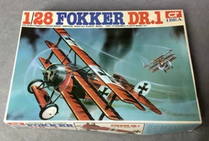Vintage IDEA Fokker DR.1 Triplane Fighter Model Kit - 1:28 Scale - New/open box - Picture 1 of 11