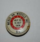 AUSTRALIA DAY, "MEALS ON WHEELS," Red/White, WWI Badge, 1.125" Diameter, P.O.