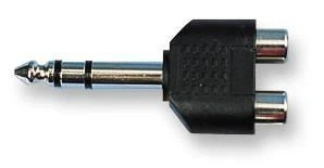 PRO SIGNAL - Adaptor, 2 Soket Phono ke 6.35mm Plug Stereo - Image 1 of 1